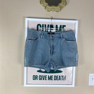 Light Wash Sparkly Denim Shorts